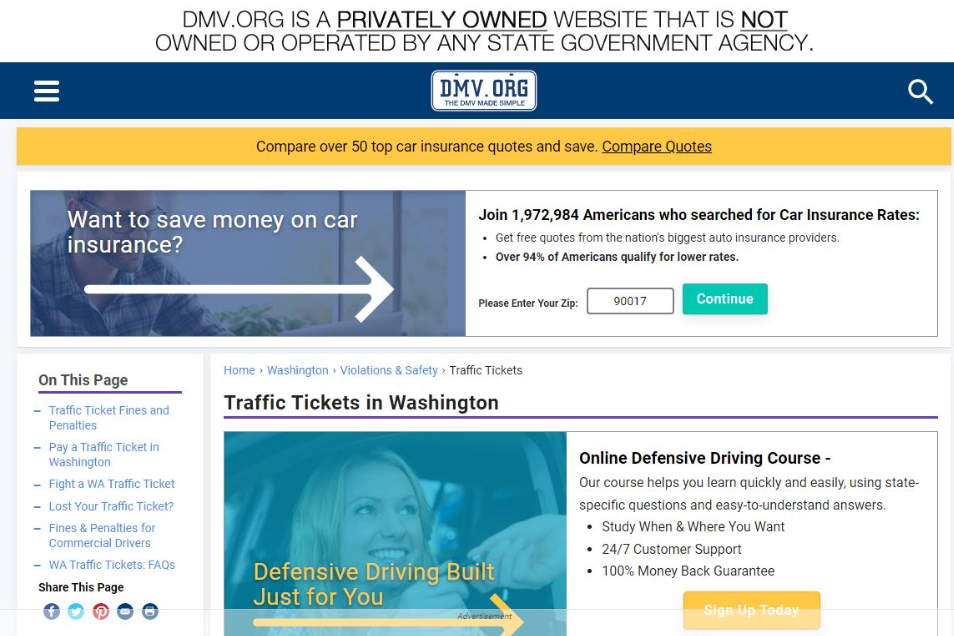 DMV traffic ticket lookup site.gov
