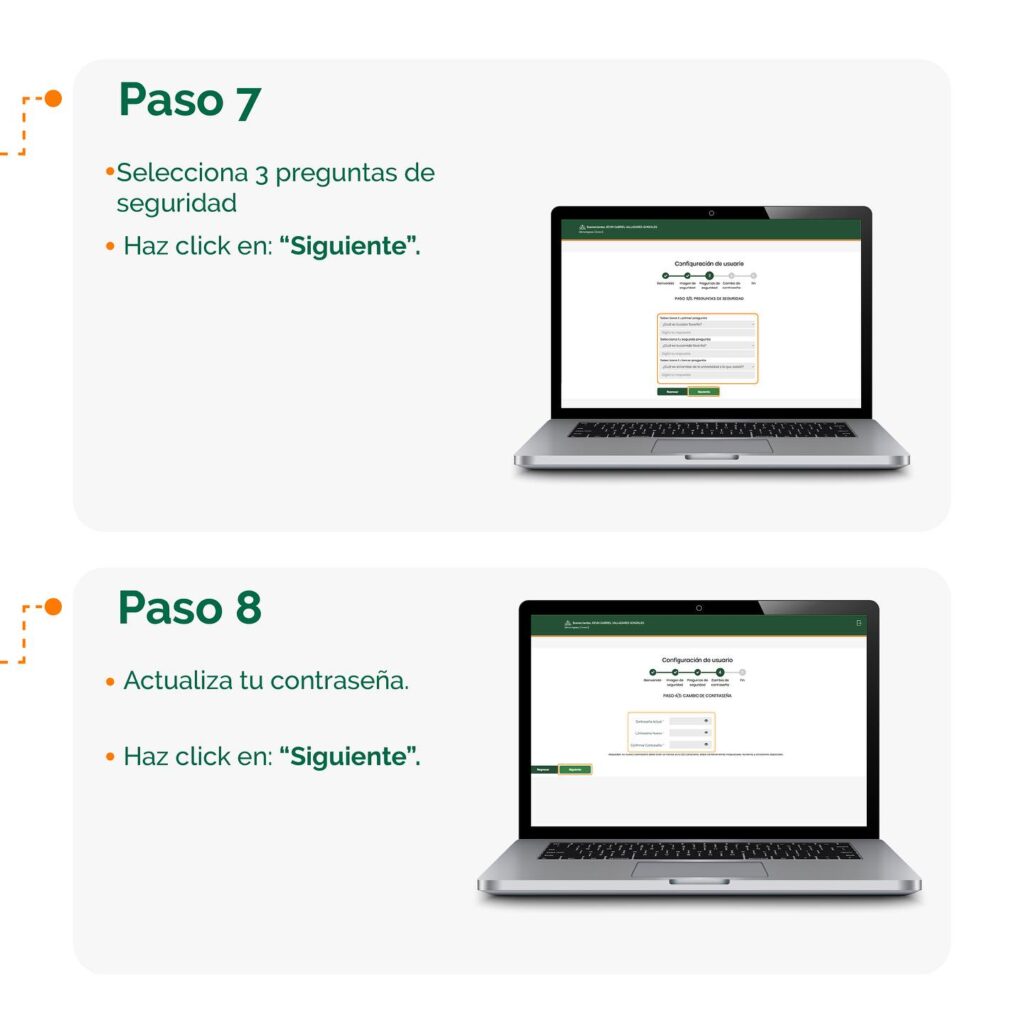 Actualizar contraseña en Banrural