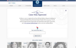 El estatus de su caso se mostrará en la pantalla y le indicará los próximos pasos en su caso.