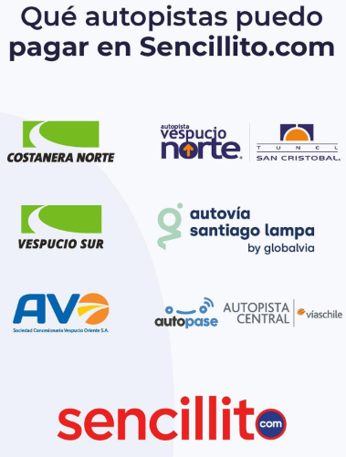 Estas son las autopistas el las que puedes pagar tu TAG TOTAL desde Sencillito.com.