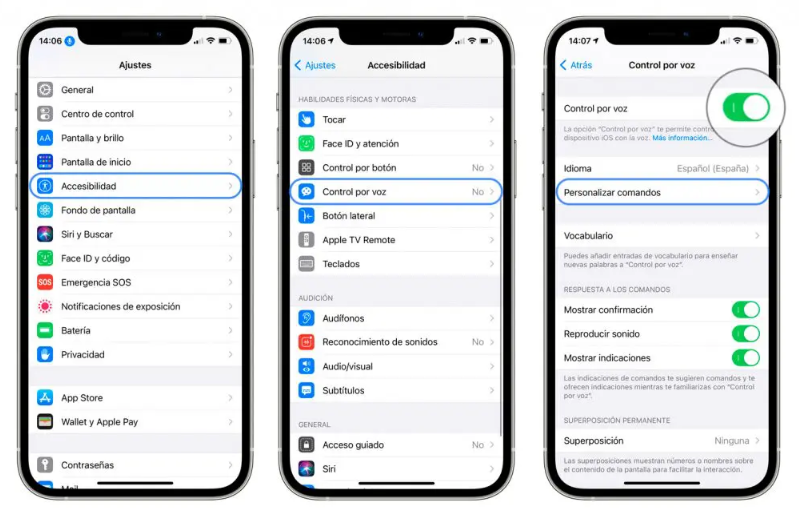 Cómo navegar el menú de voz de Apple
