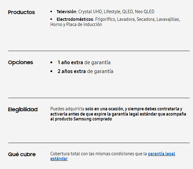 Extensión de garantía