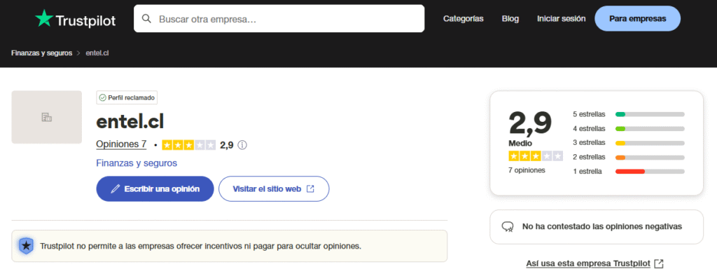 Reseñas en Trustpilot