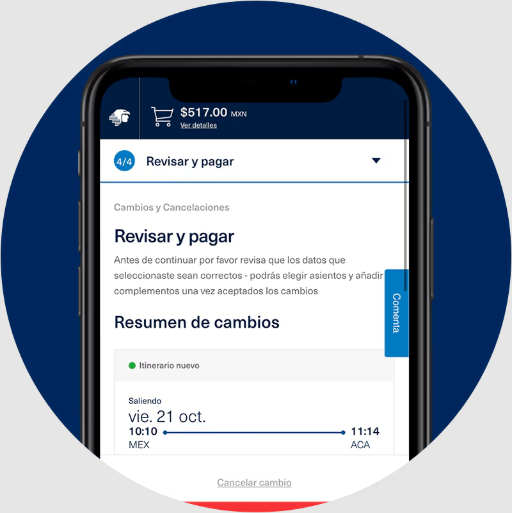 Confirma los cambios realizados