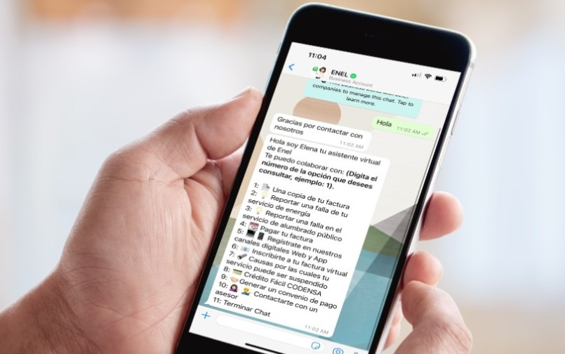 WhatsApp Codensa conversación