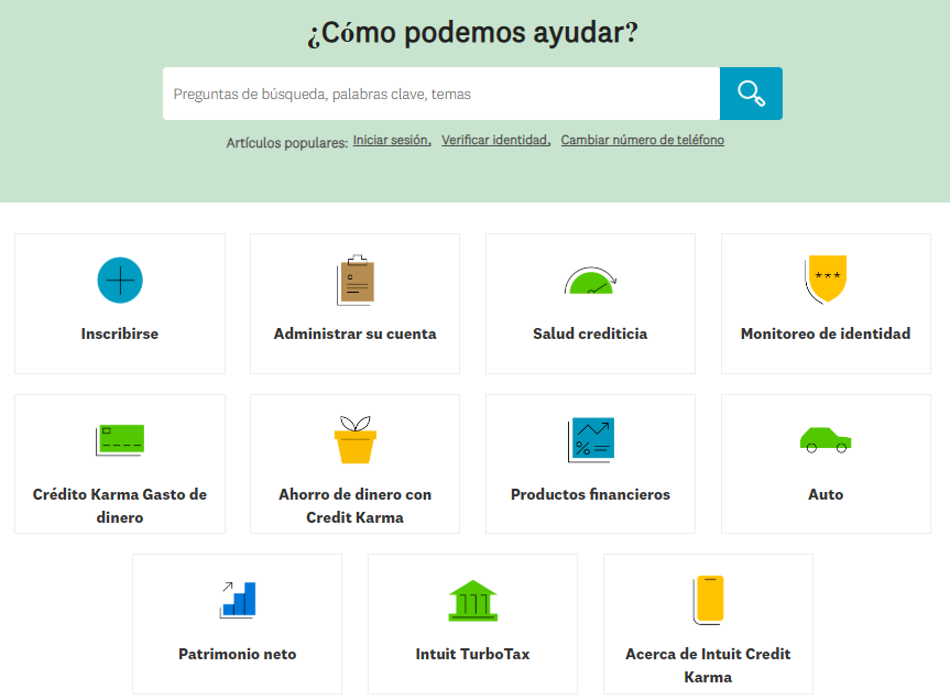 Centro de ayuda de Credit Karma
