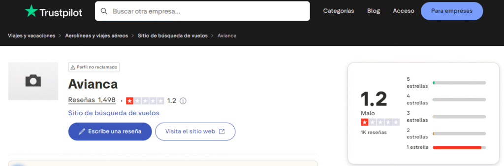 avianca trustpilot reviews