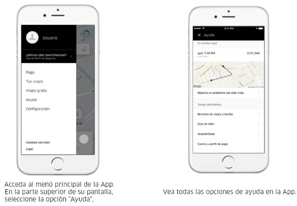 ¿Cómo conseguir ayuda en la App Uber?
