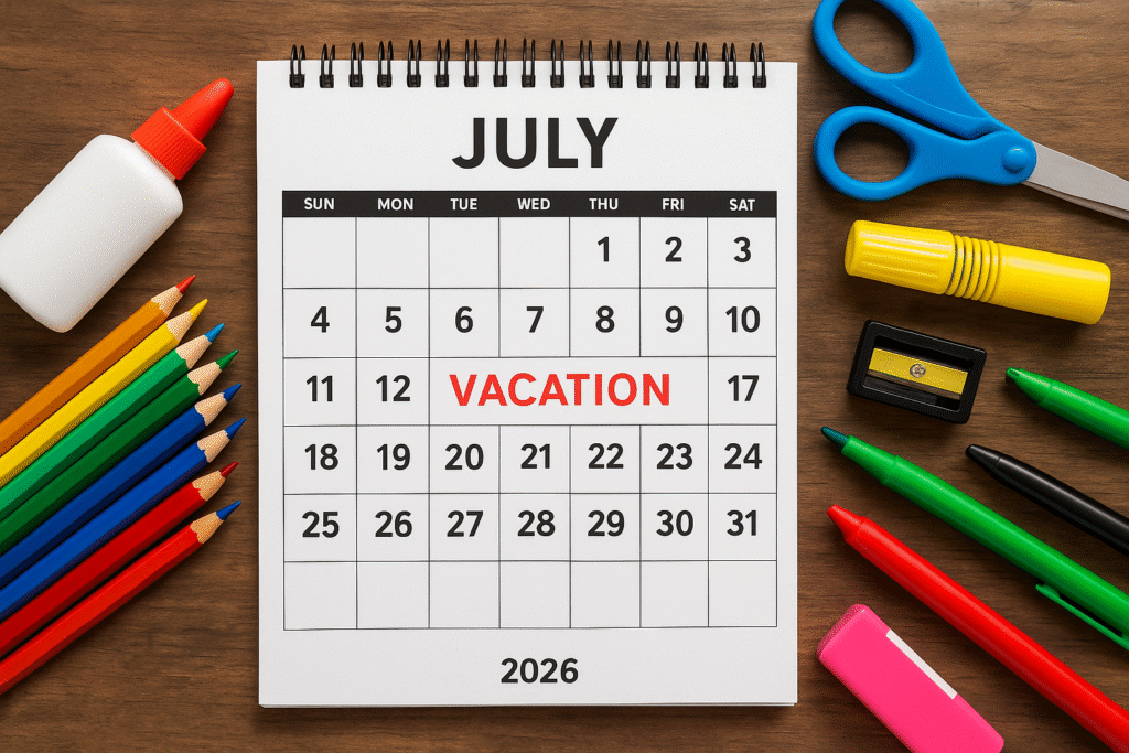 ¿Cómo funciona el calendario escolar 2025-2026 en Estados Unidos?