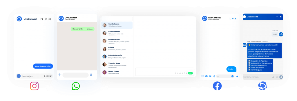 Chat de servicio al cliente en español abierto o activo en el sitio web.
