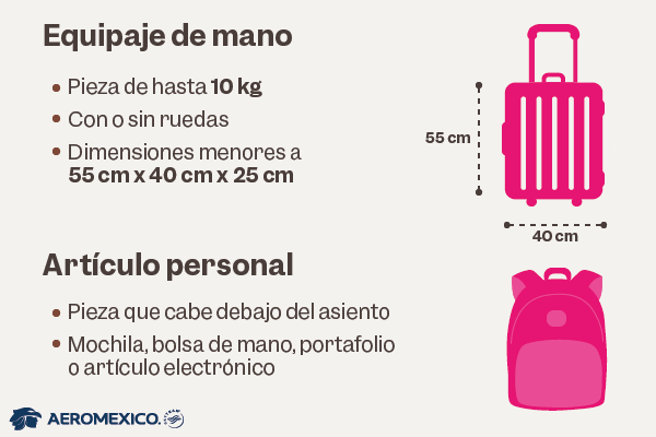 ¿Cuántas maletas permite Aeroméxico desde Chile?