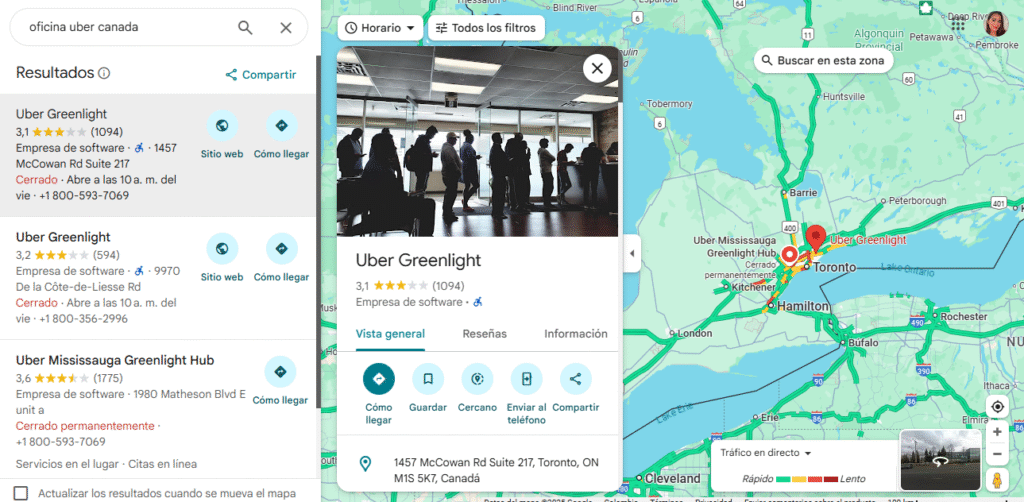 Oficina Uber Canadá