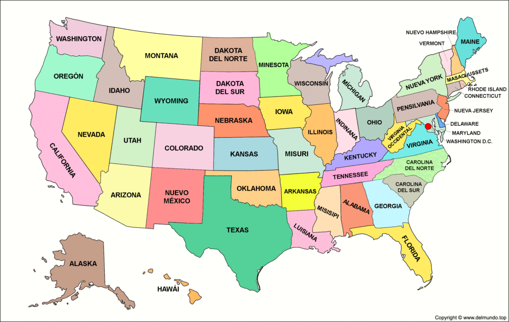 usa states map