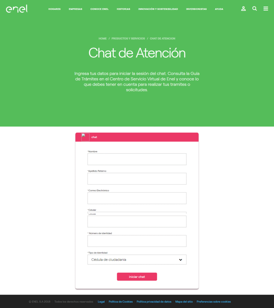 portal atención al cliente Enel Codensa site:enel.com.co