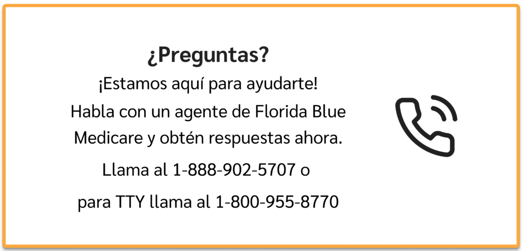 número de atención al cliente desde el sitio oficial de Florida Blue.

