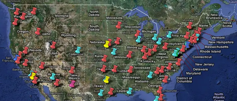 Mapa o localizador de oficinas USCIS