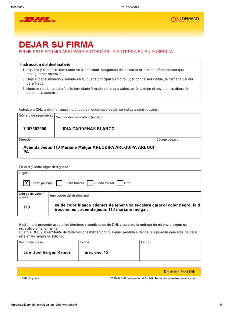 Envíos Nacionales e Internacionales con DHL