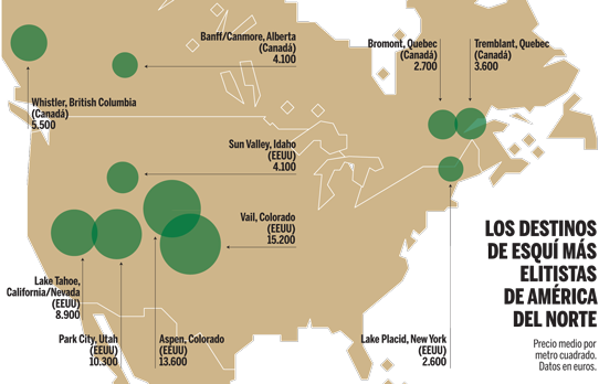 Destinos de esquí en EE. UU., mejores estaciones de esquí USA