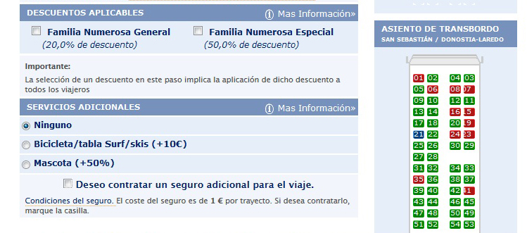introducir los datos del pasajero y seleccionar asiento sin costo adicional