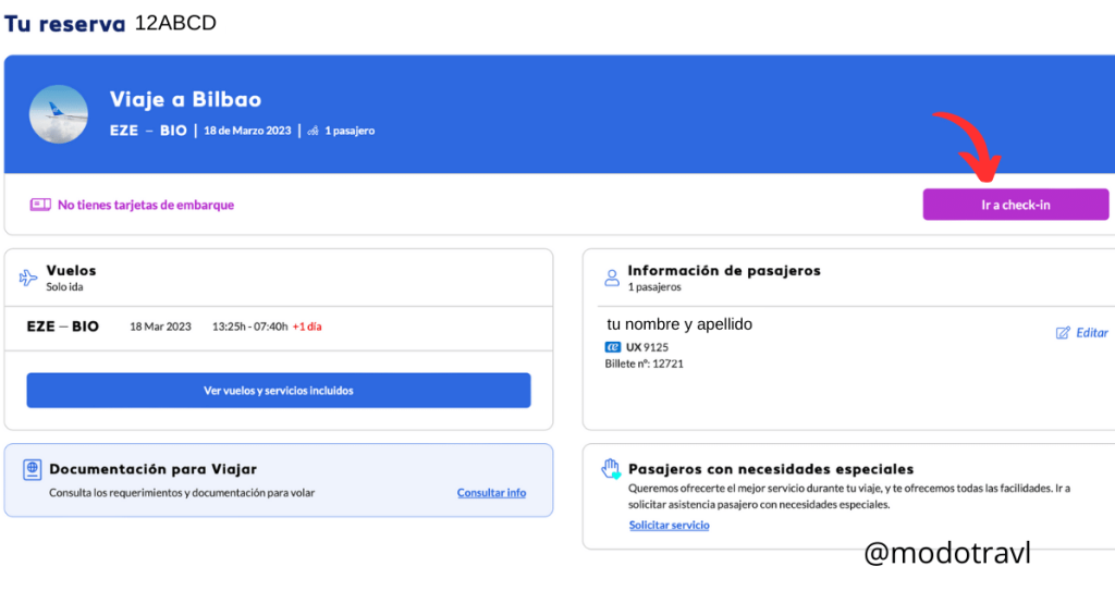 Tu reserva Air Europa