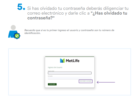 Si has olvidado tu contraseña deberás diligenciar tu
correo electrónico y darle clic a "¿Has olvidado tu
contraseña?"