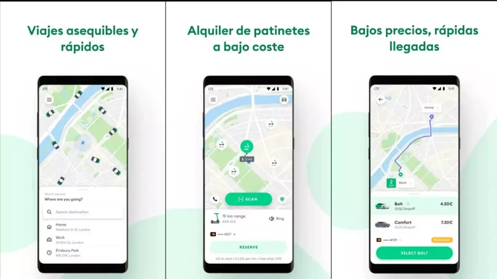 menu soporte bolt app