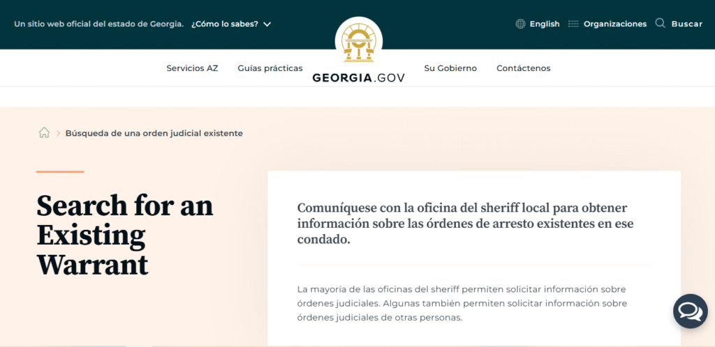  Georgia: Registros judiciales y sheriffs