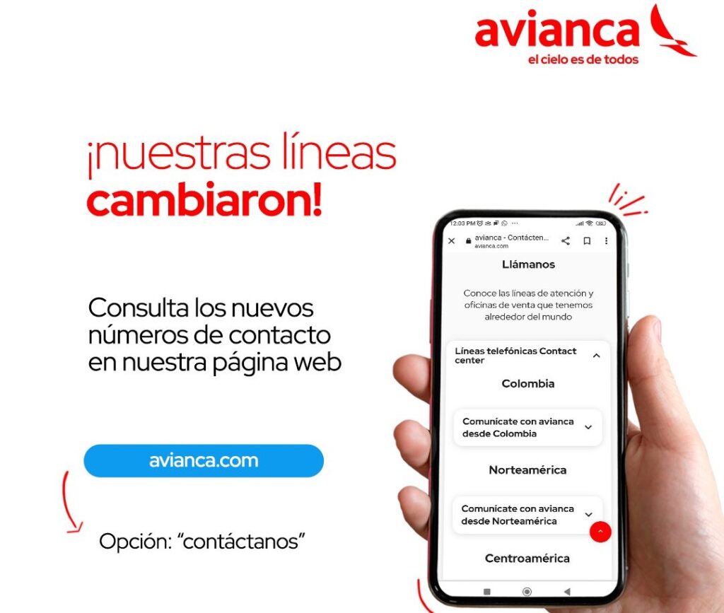 Teléfonos de Avianca por Ciudad y Aeropuerto
