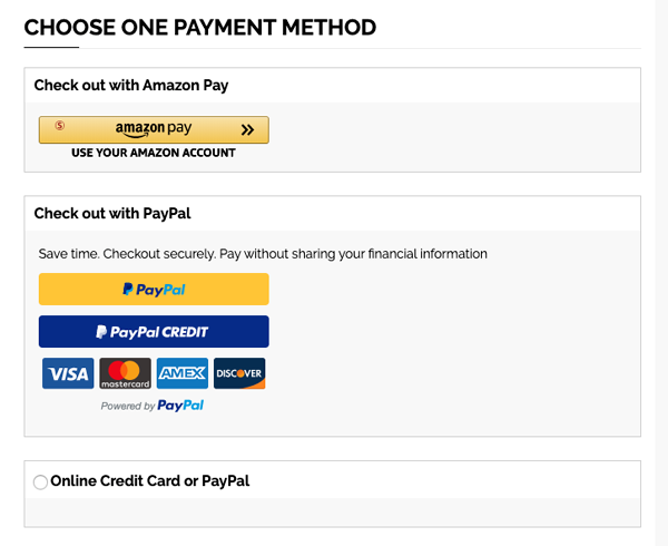 Métodos de pago disponibles Amazon desde Ecuador