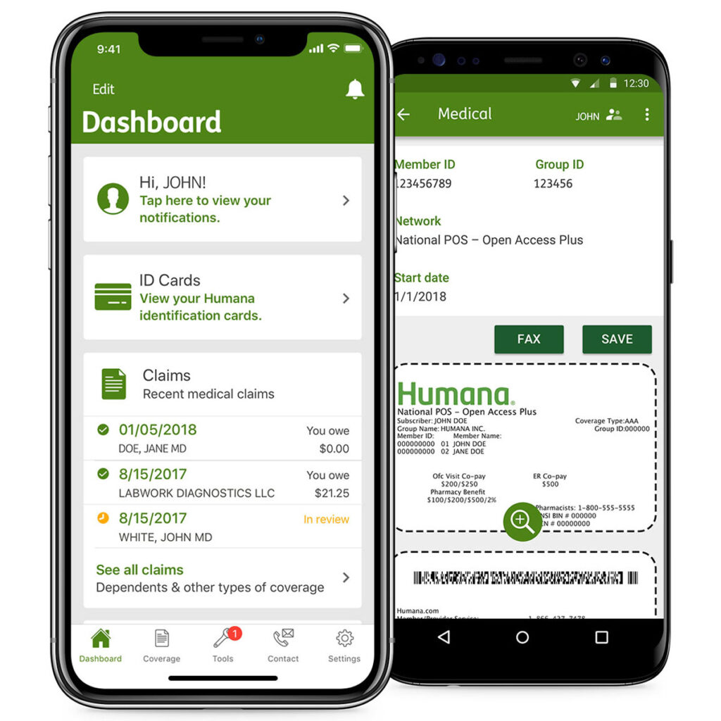 Humana customer service contact page
