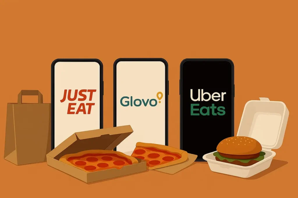 comparativa de ambas apps en la Play Store Just Eat Partners