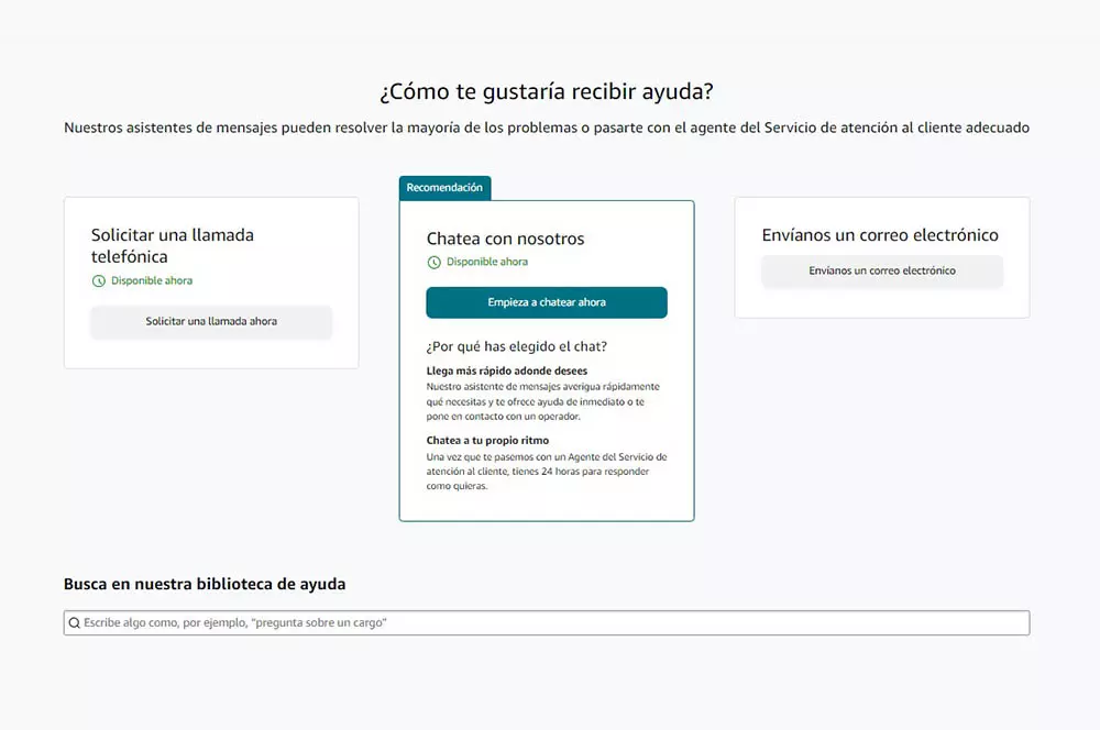 Servicio técnico de Amazon: formas de comunicarse