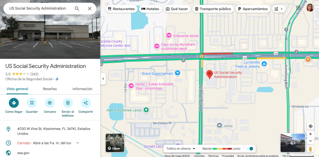 Seguro social en Kissimmee FL