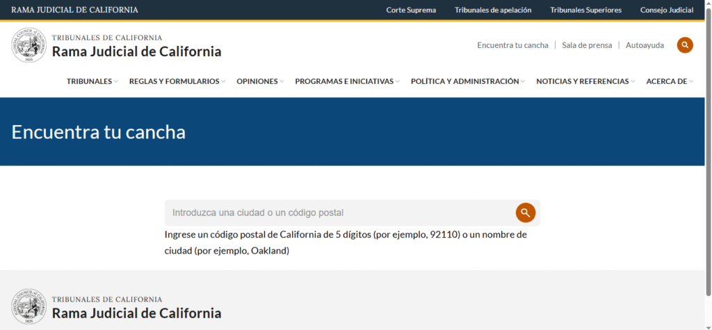 California: Cortes locales y sheriffs