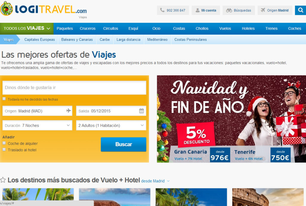 Reserva online en Logitravel