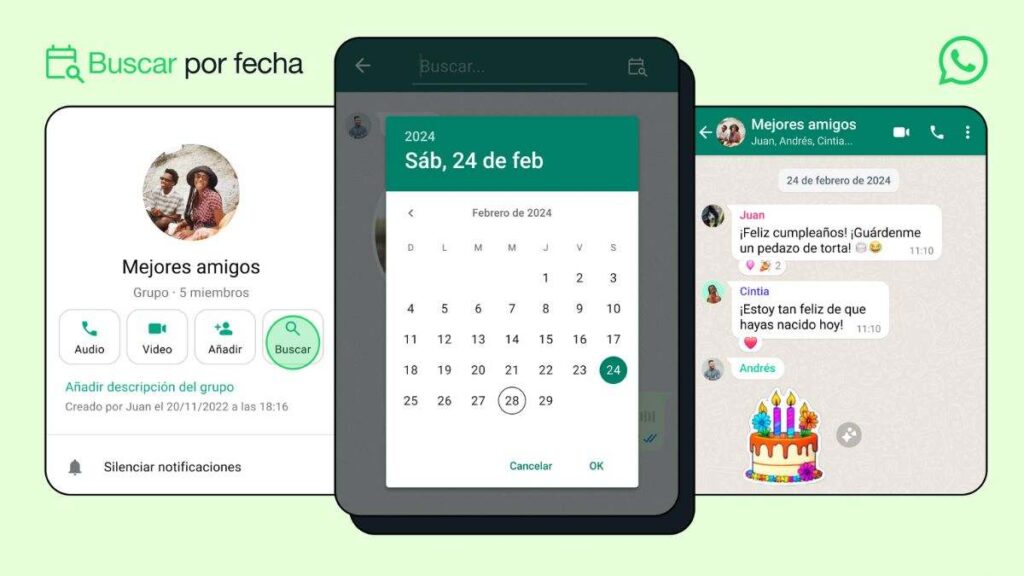 buscar mensajes por fecha whatsapp