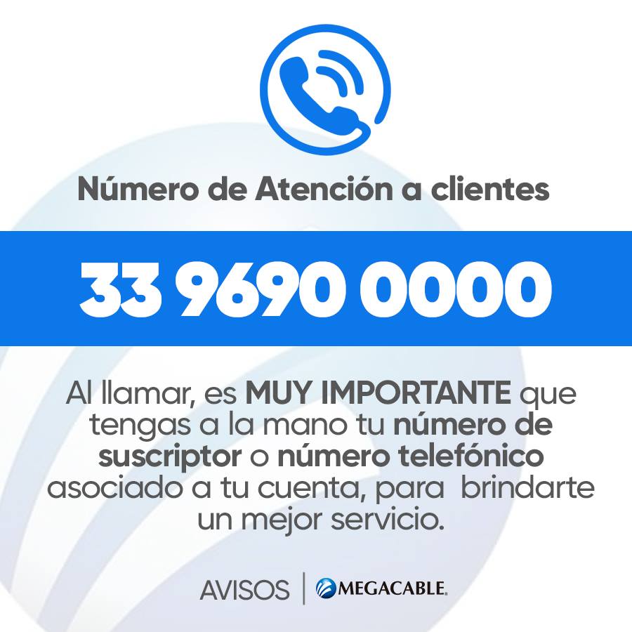 Teléfono Megacable atención a clientes 24 horas