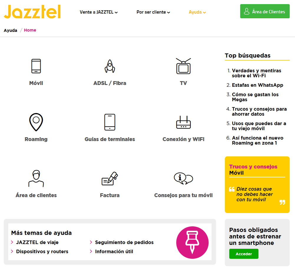 Canales Alternativos de Atención Jazztel