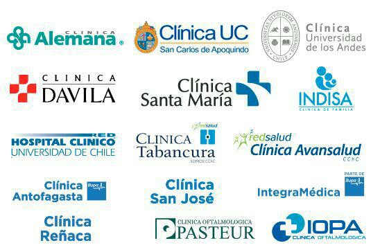 Principales clínicas en convenio con Isapre Cruz Blanca.