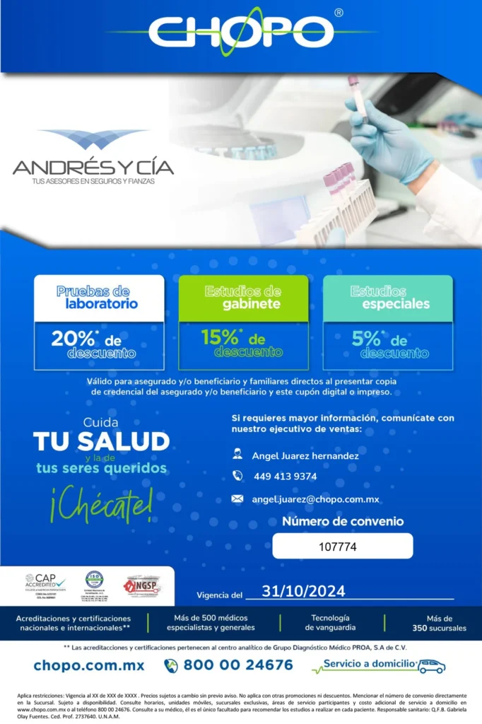 Precios de Estudios Más Solicitados en Chopo