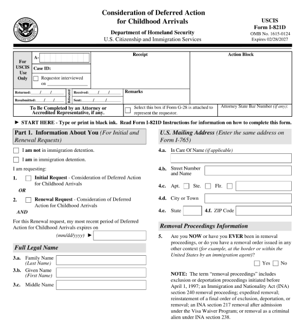 Documentos para DACA: lista completa