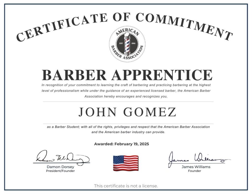barber shop USA license