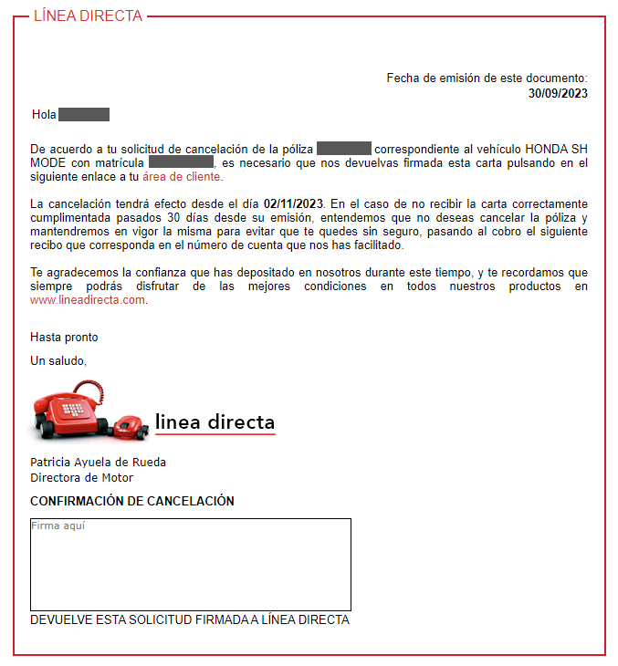 Cómo Dar de Baja o Cancelar tu Seguro en Línea Directa