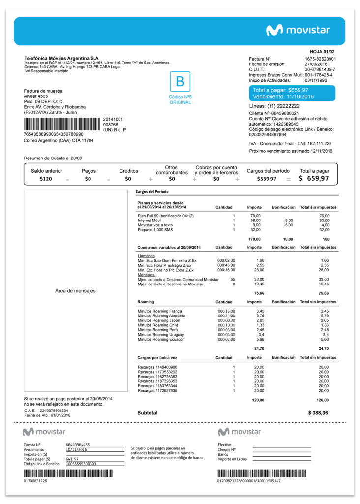 Facturación y Pagos Movistar Argentina