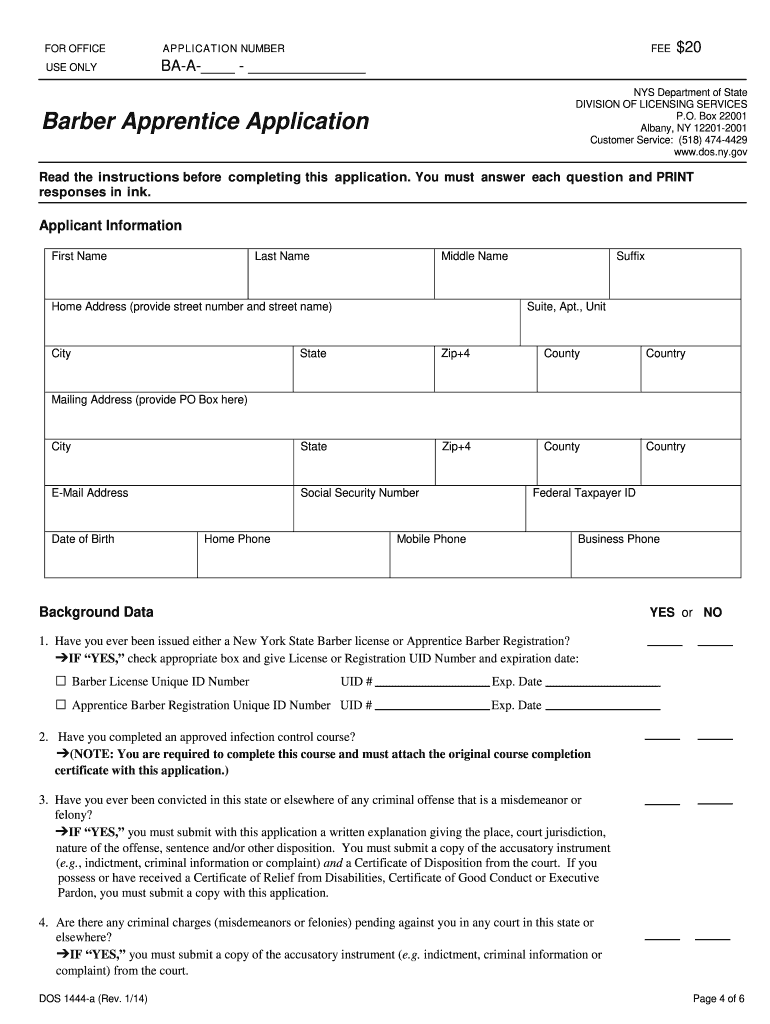 renew barber license online USA”