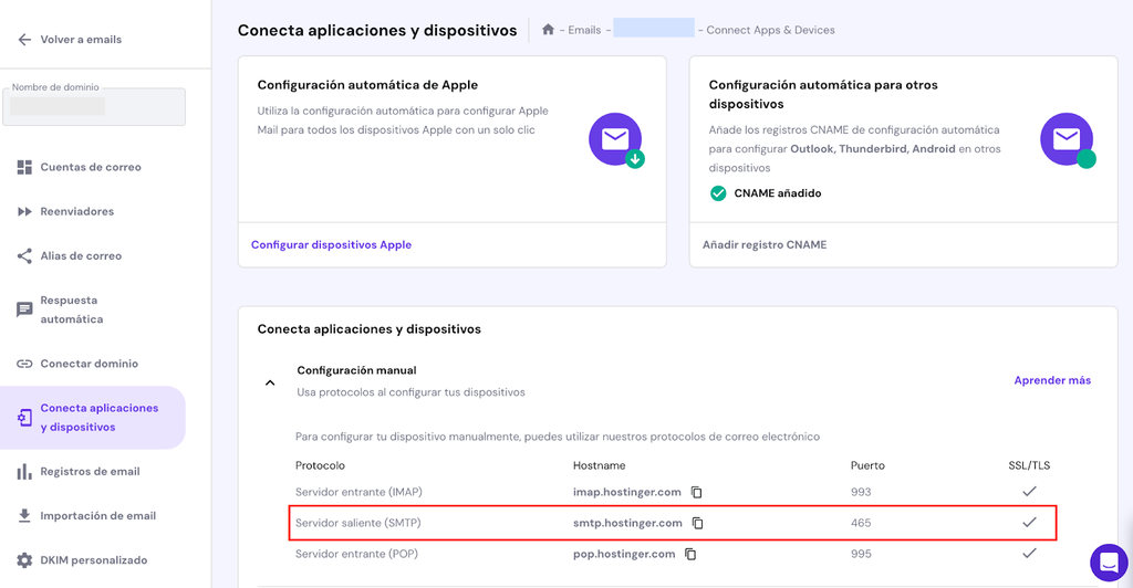 Problemas con correo y configuración SMTP