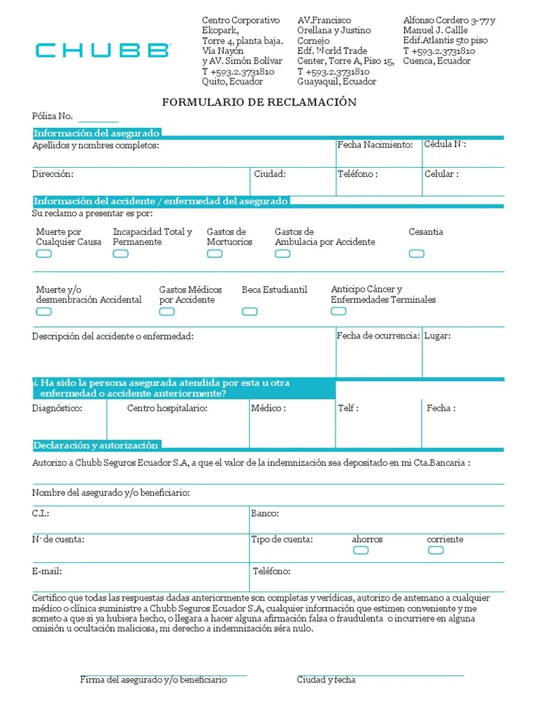 Cómo Reportar un Siniestro o Solicitar Asistencia Vial en Chubb Seguros