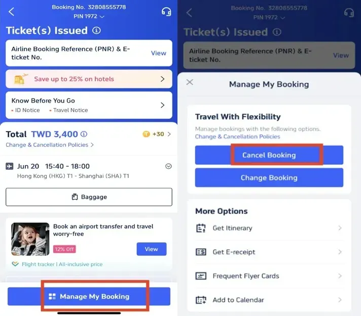 Localiza tu reserva de vuelo
