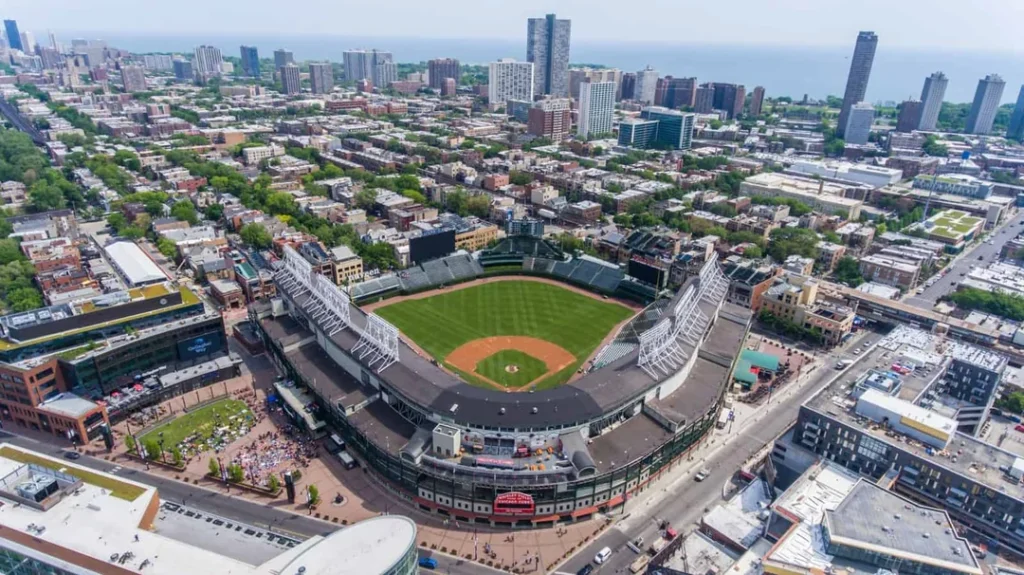 Wrigley Field Chicago aerial