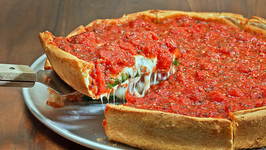 deep dish pizza Chicago original